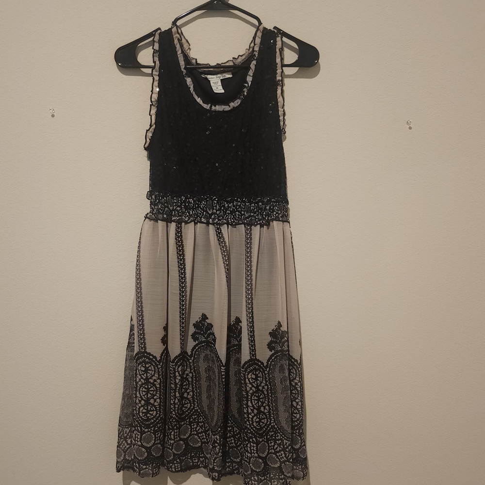 Black and Tan Monochrome Dress